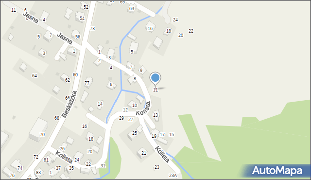 Trzebinia, Kolista, 11, mapa Trzebinia