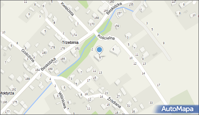 Trzebinia, Kościelna, 4, mapa Trzebinia