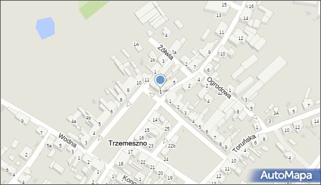 Trzemeszno, Kościuszki Tadeusza, gen., 1, mapa Trzemeszno