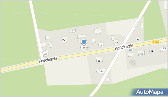 Trzeszczyn, Kościuszki Tadeusza, gen., 40, mapa Trzeszczyn