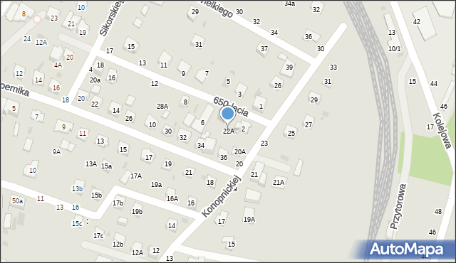 Tuchów, Konopnickiej Marii, 22A, mapa Tuchów