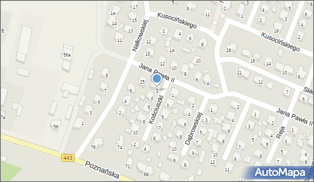 Tuliszków, Kościuszki Tadeusza, gen., 2, mapa Tuliszków