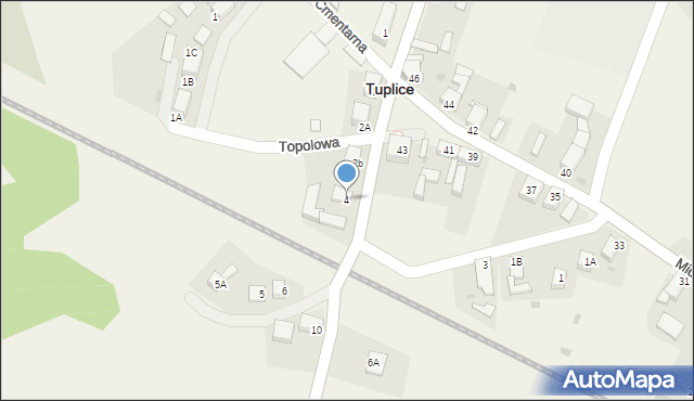 Tuplice, Kościuszki Tadeusza, gen., 4, mapa Tuplice