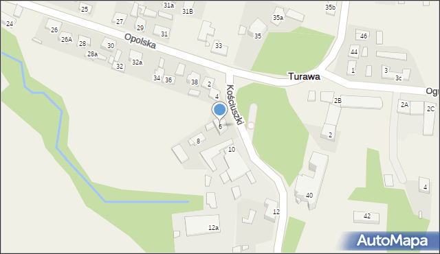 Turawa, Kościuszki Tadeusza, gen., 6, mapa Turawa