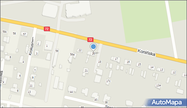 Turek, Konińska, 20, mapa Turka