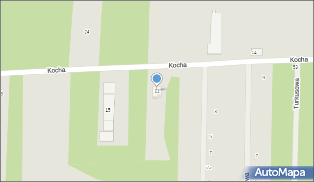 Tuszyn, Kocha Roberta, 11, mapa Tuszyn