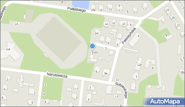 Tuszyn, Kozietulskiego Jana Leona, płk., 1, mapa Tuszyn