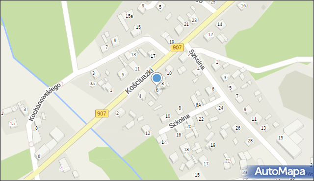 Tworóg, Kościuszki Tadeusza, gen., 6, mapa Tworóg