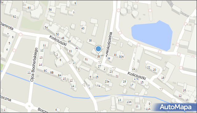 Tychy, Kościuszki Tadeusza, gen., 36, mapa Tychów