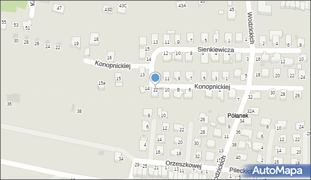 Tyczyn, Konopnickiej Marii, 12, mapa Tyczyn