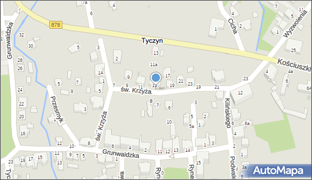 Tyczyn, Kościuszki Tadeusza, gen., 13, mapa Tyczyn