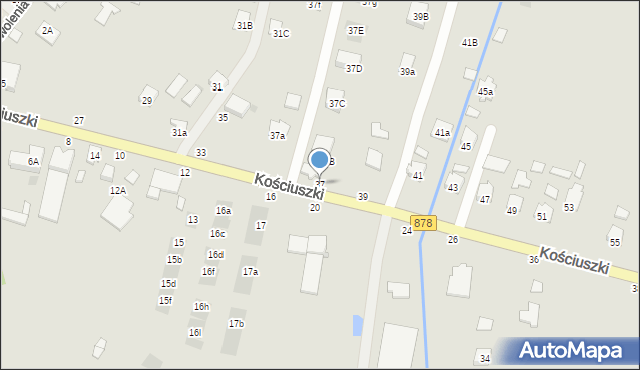 Tyczyn, Kościuszki Tadeusza, gen., 37, mapa Tyczyn