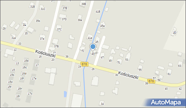 Tyczyn, Kościuszki Tadeusza, gen., 43, mapa Tyczyn