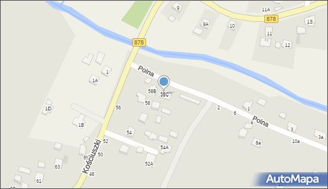 Tyczyn, Kościuszki Tadeusza, gen., 58C, mapa Tyczyn