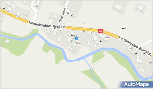 Tylicz, Konfederatów Barskich, 10C, mapa Tylicz