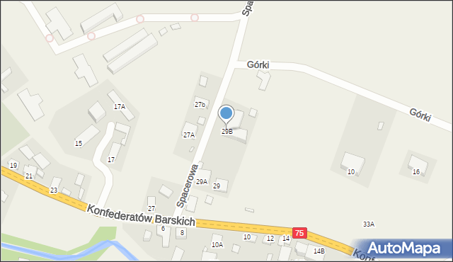 Tylicz, Konfederatów Barskich, 29B, mapa Tylicz