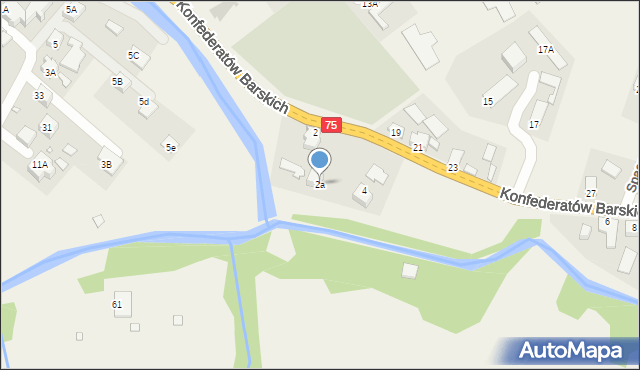 Tylicz, Konfederatów Barskich, 2a, mapa Tylicz