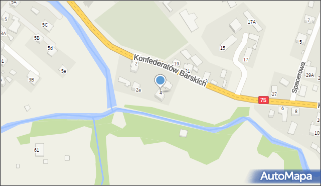 Tylicz, Konfederatów Barskich, 4, mapa Tylicz