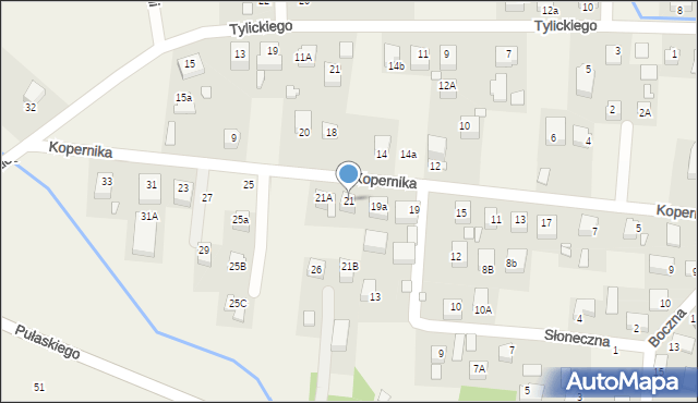 Tylicz, Kopernika Mikołaja, 21, mapa Tylicz