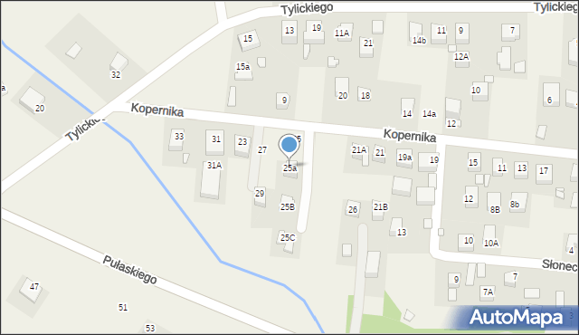 Tylicz, Kopernika Mikołaja, 25a, mapa Tylicz