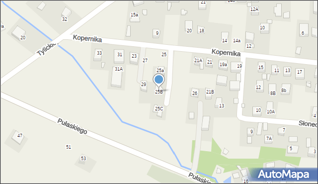 Tylicz, Kopernika Mikołaja, 25B, mapa Tylicz