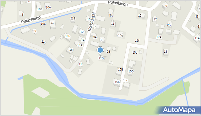 Tylicz, Kościuszki Tadeusza, gen., 11A, mapa Tylicz