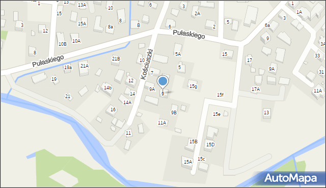 Tylicz, Kościuszki Tadeusza, gen., 9, mapa Tylicz