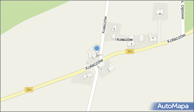 Uciechów, Kołaczów, 2a, mapa Uciechów