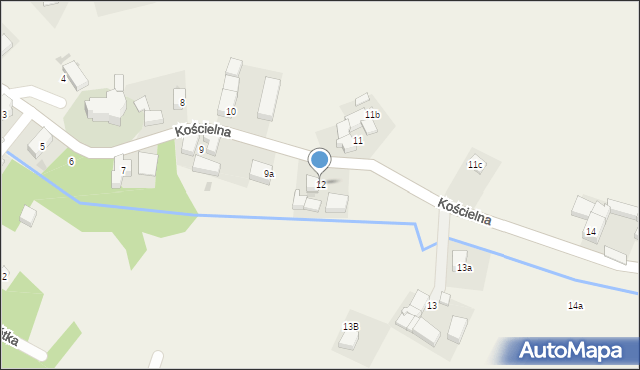 Uciechów, Kościelna, 12, mapa Uciechów