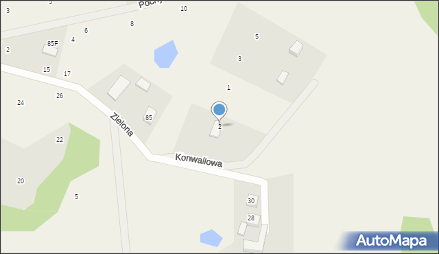 Ugoszcz, Konwaliowa, 2, mapa Ugoszcz