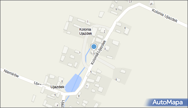 Ujazdek, Kolonia Ujazdek, 3, mapa Ujazdek
