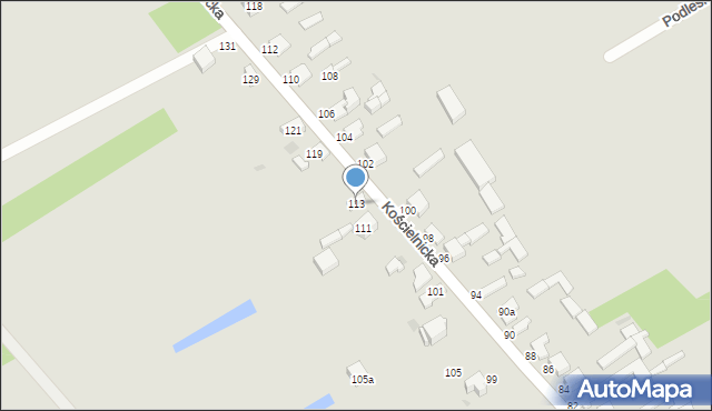 Uniejów, Kościelnicka, 113, mapa Uniejów