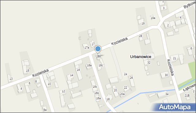 Urbanowice, Kozielska, 18b, mapa Urbanowice