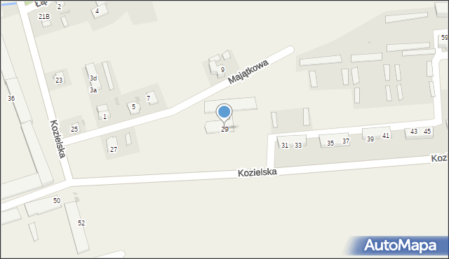 Urbanowice, Kozielska, 29, mapa Urbanowice