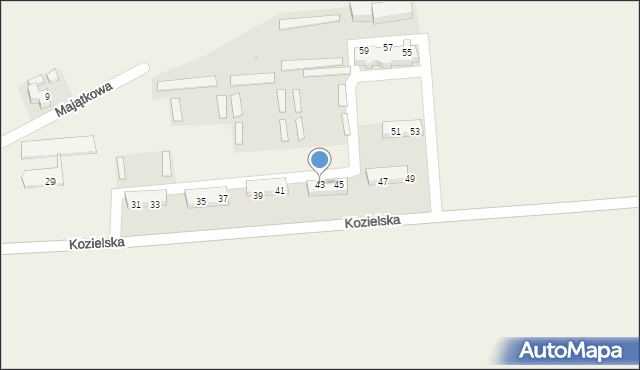 Urbanowice, Kozielska, 43, mapa Urbanowice