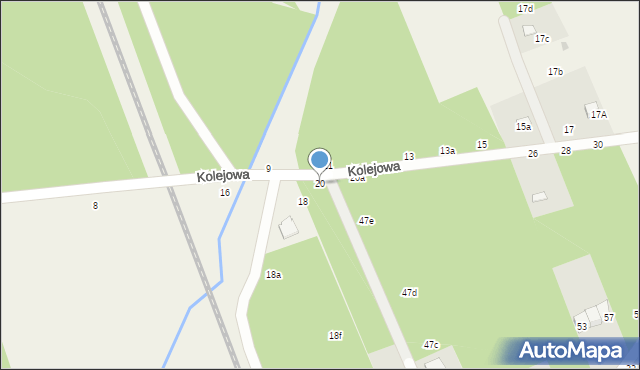 Ustanów, Kolejowa, 20, mapa Ustanów