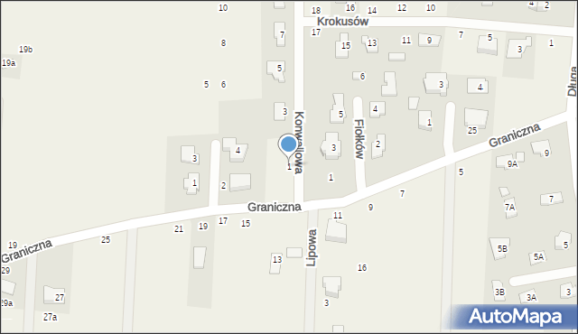 Ustanów, Konwaliowa, 1, mapa Ustanów