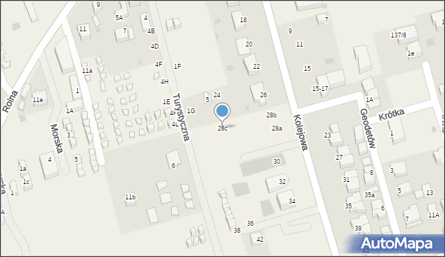 Ustronie Morskie, Kolejowa, 28c, mapa Ustronie Morskie