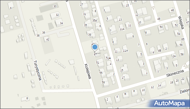 Ustronie Morskie, Kolejowa, 47, mapa Ustronie Morskie