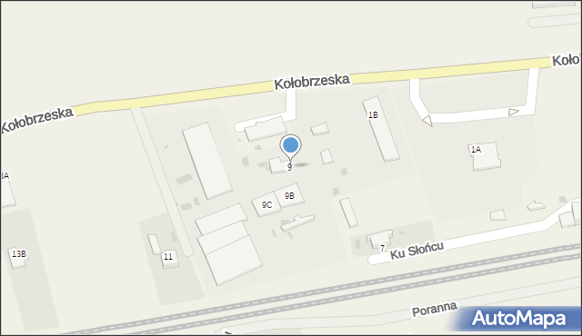 Ustronie Morskie, Kołobrzeska, 9A, mapa Ustronie Morskie