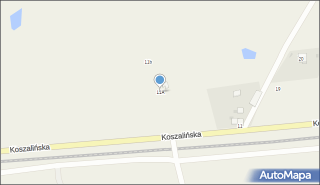 Ustronie Morskie, Koszalińska, 11A, mapa Ustronie Morskie