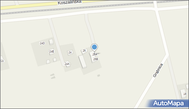 Ustronie Morskie, Koszalińska, 26A, mapa Ustronie Morskie