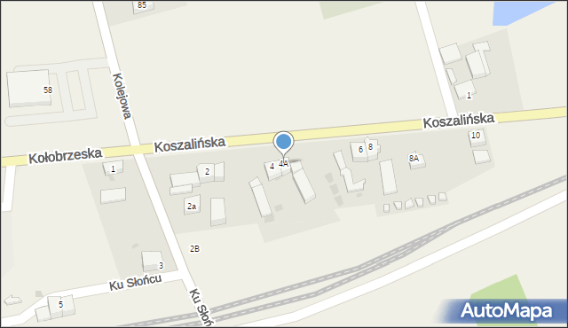 Ustronie Morskie, Koszalińska, 4A, mapa Ustronie Morskie