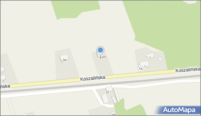 Ustronie Morskie, Koszalińska, 5, mapa Ustronie Morskie