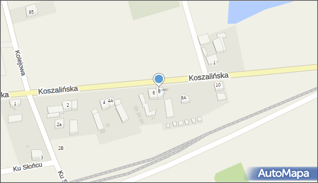 Ustronie Morskie, Koszalińska, 8, mapa Ustronie Morskie