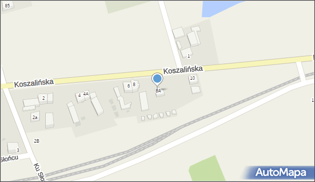 Ustronie Morskie, Koszalińska, 8A, mapa Ustronie Morskie