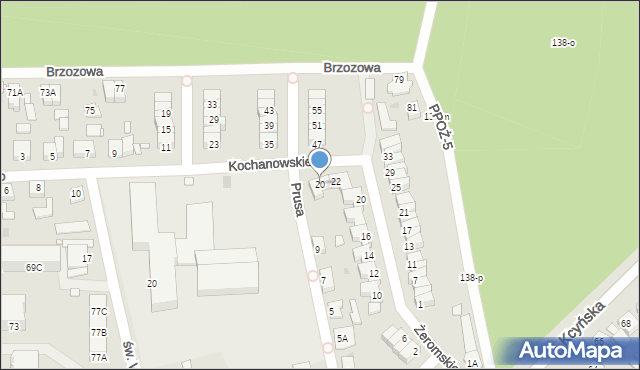 Wągrowiec, Kochanowskiego Jana, 20, mapa Wągrowiec