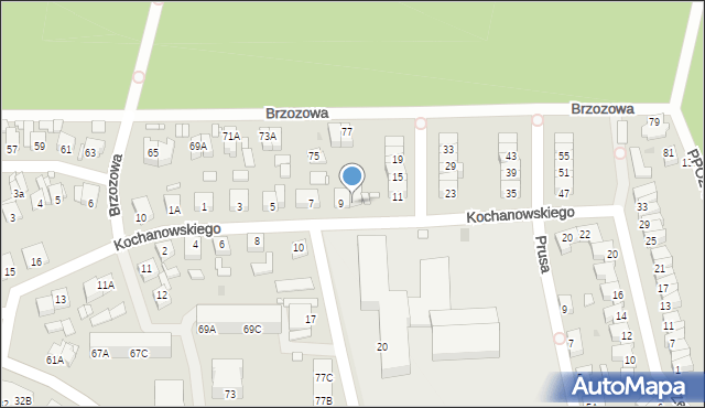 Wągrowiec, Kochanowskiego Jana, 9b, mapa Wągrowiec