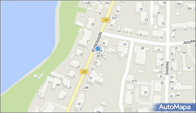 Wągrowiec, Kościuszki Tadeusza, gen., 26, mapa Wągrowiec