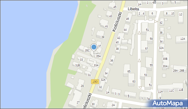 Wągrowiec, Kościuszki Tadeusza, gen., 35B, mapa Wągrowiec
